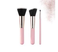 Portable Cosmetic Brushes, Makeup Brush Kit, Soft Bristles Face Brush Set with Flat Angled Beauty Blending Tools, Professional Foundation Concealer Contour Bronzer Blush Powder Applicators