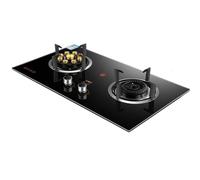 Portable Cuisiniere Gaz - Verre Trempé Cuisiniere, Cuisinières À Gaz Doubles Sur Table Et Encastrées Avec Synchronisation Intelligente Et Anti-brûlure, Deux Types De Protection De Sécurité(LPG(Left 4.