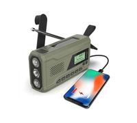 Portable Dab/fm Radio, 4000mah Dynamo Solar Radio, Solar Crank Radio, Survival Solar Radio Dab Radio Usb Charger with Emergency Sos Alarm, Alarm Clock