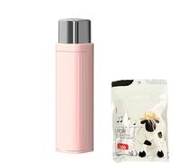 Portable Dental Floss Case, Automatic Floss Pick Dispenser, 3-Pack ABS Refillable Case for Travel, Dates & On-the-Go Oral Care (Pink,1 x Floss Box+1x dental floss)