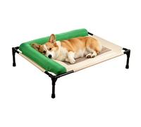 Portable Dog Cot, Cooling Mesh Bed, 25.59x17.72x7.87 Inches Raised Frame with Sturdy Build, Cat Lounger, Pet Sleeping Cot with Supportive Design, Outdoor Rest Accessory for Garden and Camping