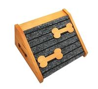 Portable Dog Ramp, Wooden Pet Stair, Non Slip Steps with Felt Padding, Indoor Climber, Sofa Access Ladder with Stable Design, Bedroom Support Ramp for Couch Entryways