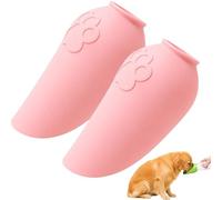 Portable Dog Water Bottle, 2026 New Travel Pet Hydration Cup, Leakproof Foldable Leaf Pet Dispenser Cap with Water Bowl, Portable Outdoor Feeder for Dog Cat (Pink*2)