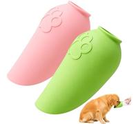 Portable Dog Water Bottle, 2026 New Travel Pet Hydration Cup, Leakproof Foldable Leaf Pet Dispenser Cap with Water Bowl, Portable Outdoor Feeder for Dog Cat (Pink+Green)