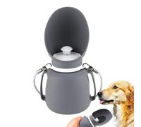Portable Dog Water Bottle, 800ml Leakproof Travel Feeder, Silicone Built-in Bowl, One-Handed and Includes Lanyard for Small to Large Dogs, 9.84x5.31 inches