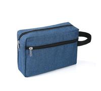 Portable Double Couche Femme et Homme Cosmétique Sac Multi Fonction Sac Numérique Tissu Sac de Rangement Voyage Sac de Toilette Pochette Téléphone Embrayage Cas, noir foncé, Taille unique