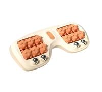 Portable Double Foot Massage Roller, Feet Massager Plantar, 3-in-1 Acupressure Massager for Home Office (Orange)