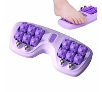 Portable Double Foot Massage Roller,Foot Roller Massager,Dual Feet Rollers Acupressure Massager,Stress Relief,Feet Massage Tool for Travel Home Office (Purple)