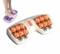 Portable Double Foot Massage Roller,Three Massage Techniques for Muscle Tension Relief and Stress,Improved Circulation,Reflexology Tool For Home And Office Use,With Reflexology Guide (Orange)