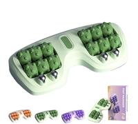 Portable Double Foot Massage Roller, Three Massage Techniques, Tight Muscles & Sore Feet, Dual Foots Acupressure Tools (Green,1 Pcs)