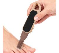 Portable Double-Head Silicone Scrub Brush - Bi-Level Foot Cleansing Tool with Gentle Flexible Bristles, Non-Slip Grip | Foot File Callus Remover Scrubber, Remove Rough Skin Dead Cells, Refresh Feet, E