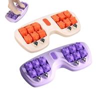 Portable Dual Foot Massage Roller, 2025 Best Dual Foot Roller Acupressure Massager for Plantar Fasciitis, Improved Circulation,Relaxing Gifts for Home Office Use (orange+purple)