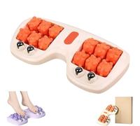 Portable Dual Foot Massage Roller, 2025 Best Dual Foot Roller Acupressure Massager for Plantar Fasciitis, Pressure Point Massage Roller, Feet Roller Massager, for Home and Office Use (Orange)