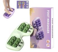 Portable Dual Foot Massage Roller, 2025 New Dual Foots Acupressure Tools, Plantar Fasciitis Rollers, Portable Reflexology Tool, Say Goodbye to Tired Feet, for Home and Office Use (Green)