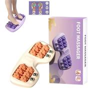 Portable Dual Foot Massage Roller, 2025 New Dual Foots Acupressure Tools, Plantar Fasciitis Rollers, Portable Reflexology Tool, Say Goodbye to Tired Feet, for Home and Office Use (Orange)