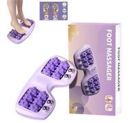 Portable Dual Foot Massage Roller, 2025 New Dual Foots Acupressure Tools, Plantar Fasciitis Rollers, Portable Reflexology Tool, Say Goodbye to Tired Feet, for Home and Office Use (Purple)
