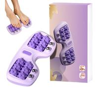 Portable Dual Foot Massage Roller, 2025 New Dual Foots Roller Massager, 3-in-1 Acupressure Massager, Pressure Point Massage Rollers for Home Office (Purple)