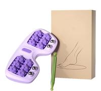 Portable Dual Foot Massage Roller, 2025 New Foot Massager Roller Three Massage Techniques for Home and Office Use (Purple)