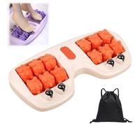 Portable Dual Foot Massage Roller, 2025 New Foot Roller Massage Acupressure, Plantar Fasciitis Rollers Improved Circulation, Portable Reflexology Tool for Home and Office Use (Orange)