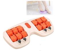 Portable Dual Foot Massage Roller, 2025 New Foot Roller Massager Plantar Fasciitis,Foot massage roller, Portable Reflexology Tool for Home & Office, Say Goodbye to Tired Feet (Orange)