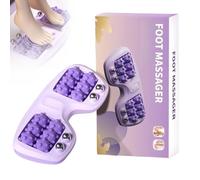 Portable Dual Foot Massage Roller, 2025 New Foot Roller Massager Plantar Fasciitis, Plantar Fasciitis Rollers Improved Circulation, Pressure Point Massage Roller for Home & Office(Purple)