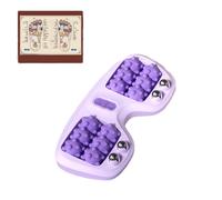 Portable Dual Foot Massage Roller, 2025 Upgraded Foot Roller Massager to Improve Circulation & Pain Relief for Plantar Fasciitis Relief, Portable Reflexology Tool for Home & Office (1pcs Purple)