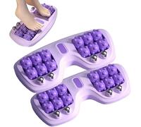 Portable Dual Foot Massage Roller,Dual Foot Acupressure Therapy for Pain Relief,Improved Circulation,Portable Reflexology Tool for Home and Office Use (2pcs purple)