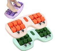 Portable Dual Foot Massage Roller,Dual Foot Acupressure Therapy for Pain Relief,Improved Circulation,Portable Reflexology Tool for Home and Office Use (orange+green)