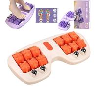 Portable Dual Foot Massage Roller, Dual Foot Roller Acupressure, Ergonomic Design Acupressure Tools, Deep Tissue Muscle Massage Tool, Portable Reflexology Tools for Home and Office Use (Orange,Small)