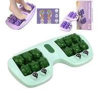 Portable Dual Foot Massage Roller, Dual Foot Roller Acupressure, Ergonomic Design Acupressure Tools, Deep Tissue Muscle Massage Tool, Portable Reflexology Tools for Home and Office Use (Green,Large)