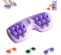 Portable Dual Foot Massage Roller, Dual Foots Acupressure Tools, Deep Tissue Muscle Pressure Point Massage Roller, for Home And Offices Use (Purple)