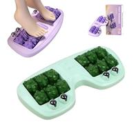 Portable Dual Foot Massage Roller, Dual Foots Acupressure Tools, Ergonomic Design Foot Roller with Deep Tissue Pressure Points, Comfortable Use Acupressure Device, for Home Office Travel (Green)