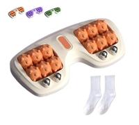 Portable Dual Foot Massage Roller, Dual Pressure Point Foot Massager, Foot Roller Massager Plantar for Feet, Suitable for Home Office Use (1Pc Orange)