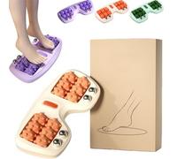 Portable Dual Foot Massage Roller, Foot Massager Roller for Plantar Fasciitis Relief, Portable Reflexology Tool for Home and Office, Dual Pressure Point Foot Massager (Orange)