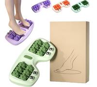 Portable Dual Foot Massage Roller, Foot Massager Roller for Plantar Fasciitis Relief, Portable Reflexology Tool for Home and Office, Dual Pressure Point Foot Massager (Green)