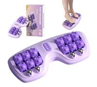 Portable Dual Foot Massage Roller, Foot Roller for Plantar Fasciitis, Dual Foots Acupressure Tools Deep Massage, Foot massager for Home and Office Use (Purple)