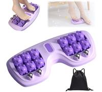 Portable Dual Foot Massage Roller, Foot Roller Massager Plantar Fasciitis for Men and Women, Dual Foots Acupressure Tools for Therapy & Pain Relief, Stress Relief and Improved Circulation(Purple)