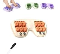Portable Dual Foot Massage Roller, New Dual Foot Massage Roller, 3-In-1 Acupressure Massager, Deep Tissue Pressure Relief And Improved Circulation, Suitable For Home Office (Orange)