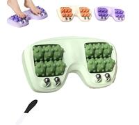 Portable Dual Foot Massage Roller, New Dual Foot Massage Roller, 3-In-1 Acupressure Massager, Deep Tissue Pressure Relief And Improved Circulation, Suitable For Home Office (Green)