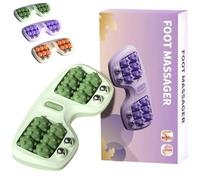 Portable Dual Foot Massage Roller, Plantar Fasciitis Rollers Improved Circulation, Portable Reflexology Tool, Deep Tissue Muscle Massage Tools for Home & Office (Green)