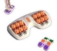 Portable Dual Foot Massage Roller, Portable Dual Massage Roller, 3-In-1 Acupressure Massager, for Home And Office Use (Orange)