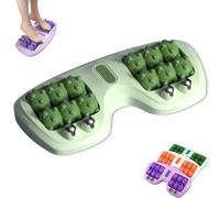 Portable Dual Foot Massage Roller, Portable Dual Massage Roller, 3-In-1 Acupressure Massager, for Home And Office Use (Green)