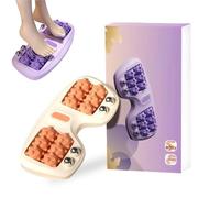 Portable Dual Foot Massage Roller, Pressure Point Massage Rollers for Home Office, Portable Acupressure Tool, 2025 New Foot Roller Massager, Dual Rolling Design (Orange)