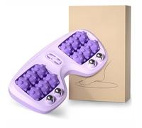 Portable Dual Foot Massage Roller,Rouleau de massage des pieds portable,Rouleau de massage pour les pieds,Double Masseur Pieds de Point de Pression,Outil de réflexologie pour la fasciite plantaire