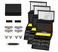 Portable Eye Makeup Kit Eyeliner Stamp Set Waterproof Smudge Proof Stamps | Kit de Tampons Eyeliner et Cils Inférieurs 3 en 1, Palette de Maquillage pour Yeux (3PC)