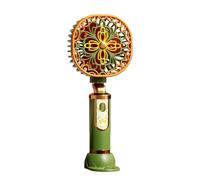 Portable Fan - Floral Ancient Style Handheld Fan | Rechargeable Long Lasting Cooling Device | Mini Retro Pocket Personal Fans | For Desk Offices Outdoor Beach Sports Festival Hiking Fishing Shopping V