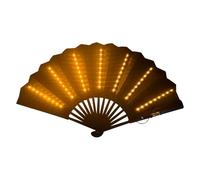 Portable Fan With Light - Festival Folding FanS, Party Accessories, Multipurpose LED Folding Fan For Performances, Belly Dancing, Cosplay, Dance Shows, Concerts, Outdoor Events, Music Festivals,