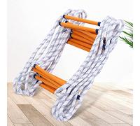 Portable Fire Escape Ladder, 59ft Emergency Ladder with Anti-Slip Rungs & Flame Resistant Rope Hooks, Safety Ladder for Home & Office, Easy to Use & Store (8M/26.2FT)