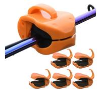 Portable Fishing Rod Holder Clips - 6 Pieces | Non-Slip Reusable Fish Gear for Lakes, Rivers, Oceans, Streams with Trolling, Jigging, Casting, Boat, Shore, Holiday Trips, Outdoor Angling Fun