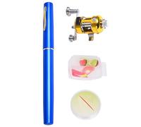 Portable Fishing Rod Pen, Aluminum Alloy Epoxy Fiberglass Fiber Pocket Rod and Reel Combo Compact Small Fishing Pole Travel Gears, for Outdoor Camping, Hiking, Sea, Lake